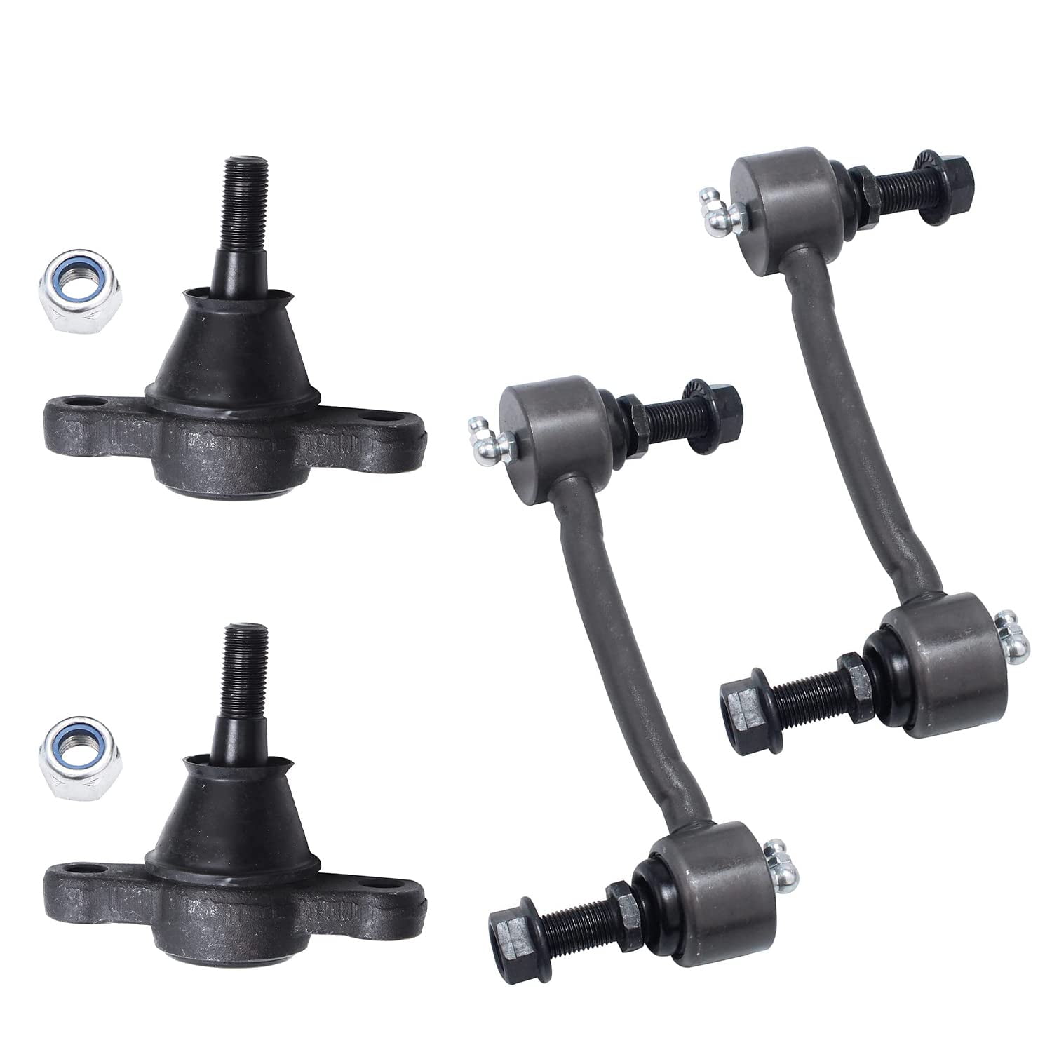 Detroit Axle - Front End 14pc Suspension Kit for 2006 2007 2008 Hyundai Sonata, 2 Upper Control Arms w/Ball Joints 2 Lower Control Arms 2 Lower Ball Joints 2 Sway Bars 4 Tie Rods 2 Boots Replacement