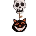 thumbnail image 4 of Decoración de pared de madera para Halloween, temporada rosa, decoraciones de Halloween, letrero colgante de fantasma para puerta delantera, decoración de corona con 3 letreros, lindo letrero de, 4 of 8