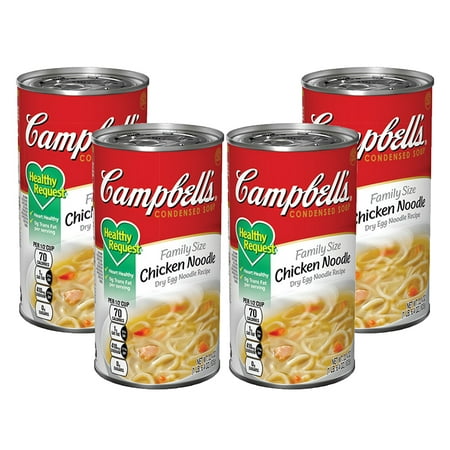 (3 Pack) Campbell's Condensed Healthy Request Family Size Chicken Noodle Soup, 22.4 oz (Best Healthy Chicken Soup)