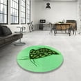 thumbnail image 3 of Ahgly Company Indoor Square Patterned Stoplight Go Green Area Rugs, 3' Square, 3 of 6