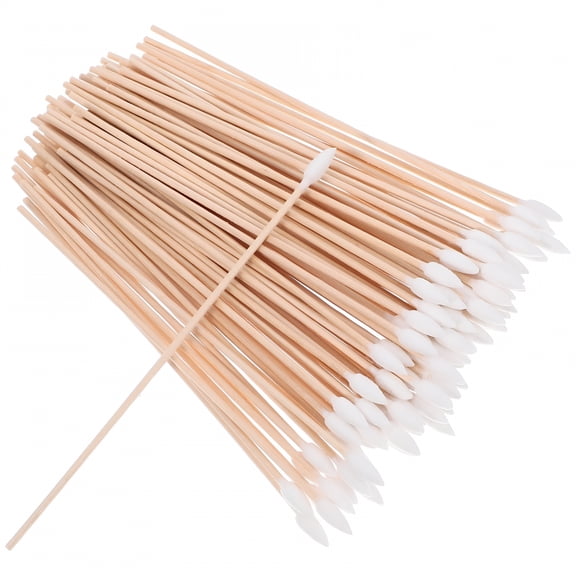 ACDANC 100pcs Long Cotton Swabs With Wood Handle Single-Tipped Cotton Swab Wooden Handle Single-Tipped Cotton Swabs