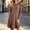 Brown, variant on Vmberlty Women's Fall Winter Dresses Solid Color Ribbed Long Sleeve Midi Dresses Casual Outfits for Home and Party Occasions