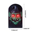 thumbnail image 3 of Halloween Doorbell, Glowing Pumpkin with Terrifying Skull and Witch, Motion Activated Scary Sounds, Eerie Light Effects, Chilling Tongue Movement, Battery Operated Door Decor for Party, Home, Porch, 3 of 6
