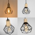 thumbnail image 2 of KAYYELAMP J-Type Track Lamp Log Base Metal Hollowing Shade Adjusted Cord Vintage Track Pendant Light for Kitchen Dining Table Loft(No Bulb, Track), 2 of 7