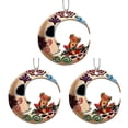 thumbnail image 4 of Adornos colgantes para árbol de Navidad, 3 piezas de rana en la luna, adornos de rana y luna para coche, colgante de acrílico, máxima comodidad, 4 of 12