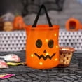 thumbnail image 4 of Nmdmisc Halloween LED Light Candy Bags, Halloween Party Pumpkin Bags, Halloween Treat Bags, Multipurpose Halloween Candy Bucket with Pumpkin Smile Face Birthday Party, 4 of 6