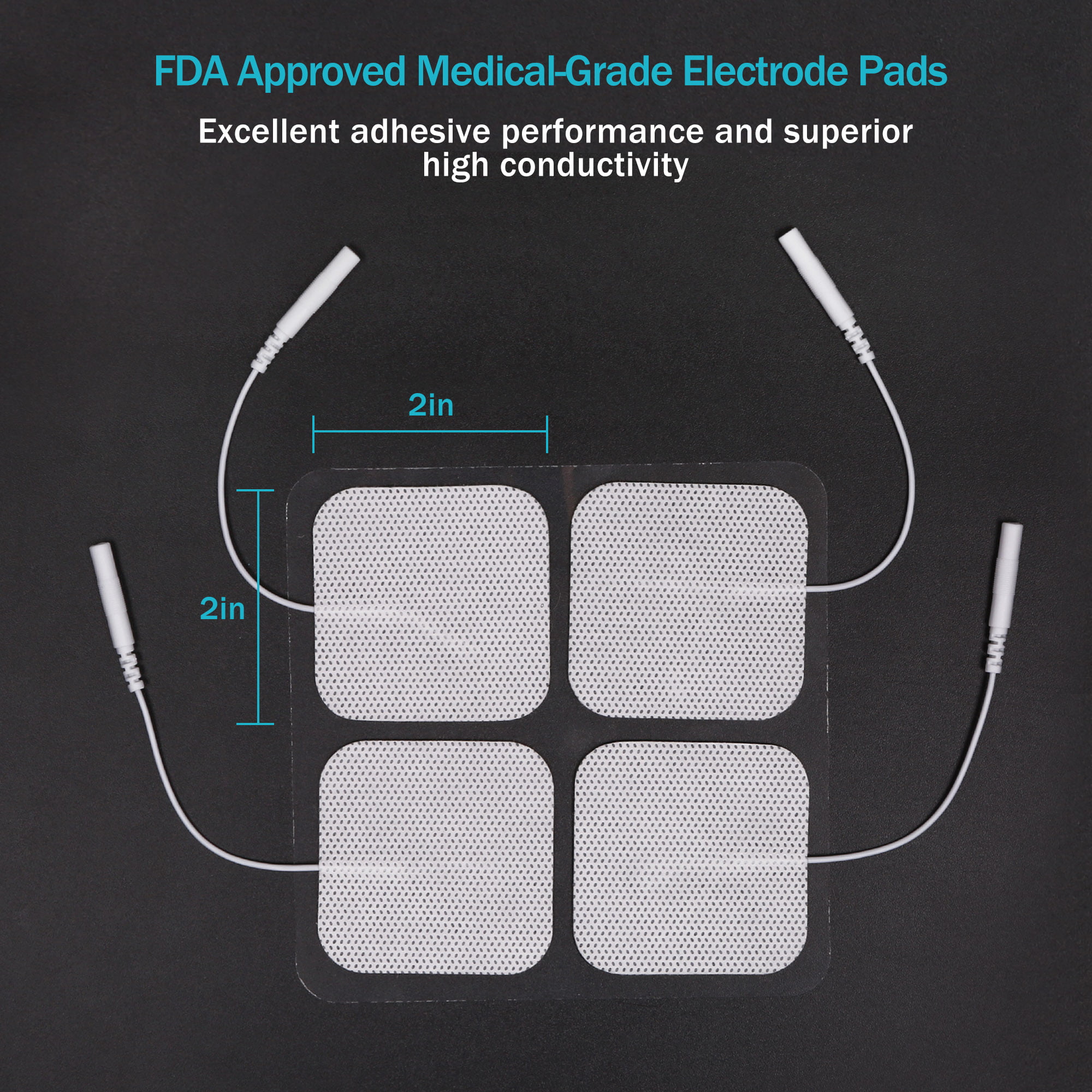 20pcs Latex-free Tens Unit Electrode Pads Medical Grade 5x5cm