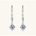 thumbnail image 5 of Apaison 925 Sterling Silver 1 ct Moissanite Bridal Earrings Gold Plated Drop Earrings For Women Wedding Gifts, 5 of 7