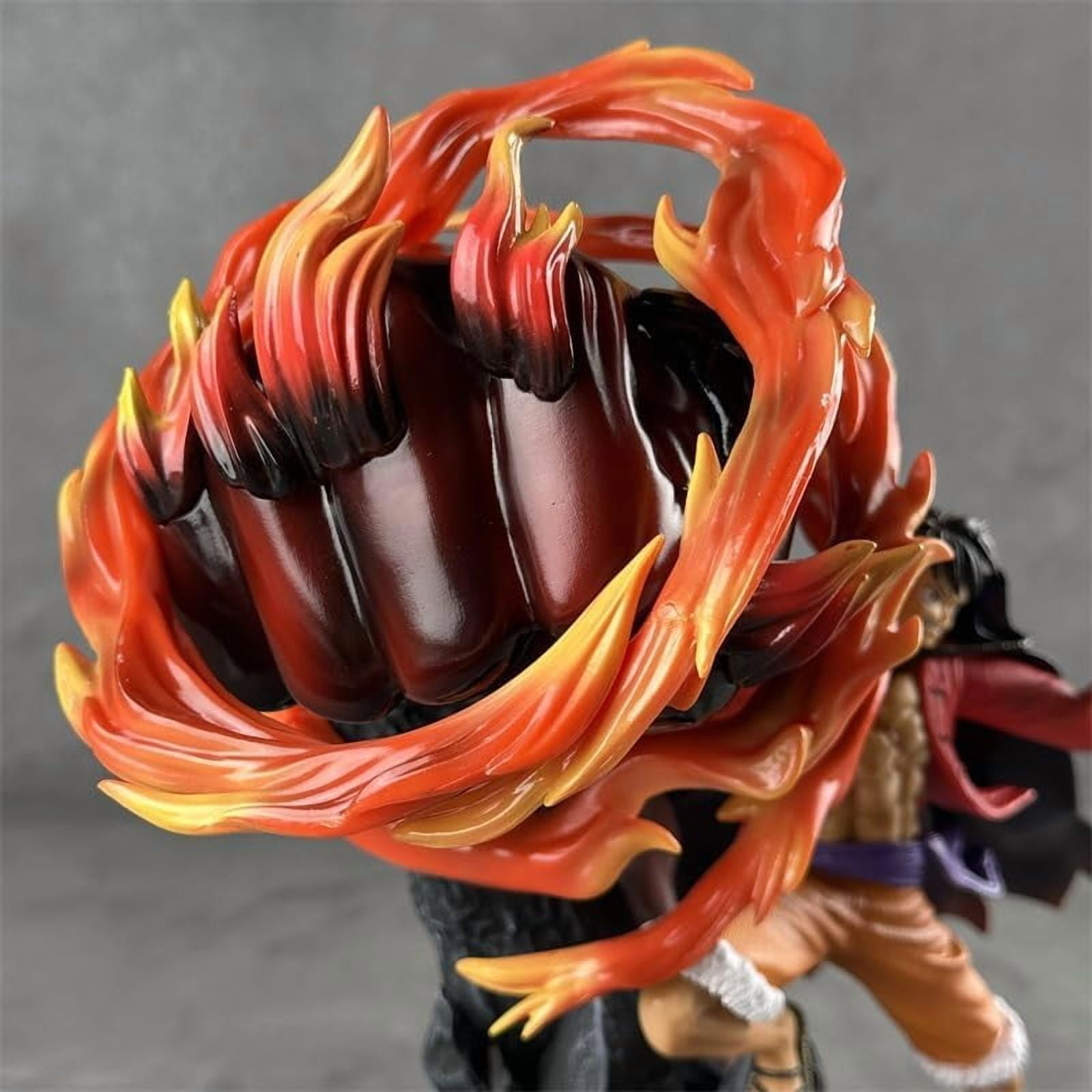 Luffy Figure Strike A Heavy Punch Hellfire Luffy Action Figures 30cm/11.8inch PVC Decorations Collectible Souvenirs for Anime Fans Gifts