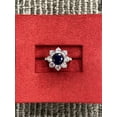 thumbnail image 2 of 2.10Ct Round Cut Simulated Blue Sapphire Women's Wedding Ring 14K White Gold Plated, 2 of 4