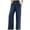 Navy, variant on EQWLJWE Womens Wide Leg High Waist Pants Slant Pocket Straight Soft Denim Jeans Summer Lightweight Pants Black L