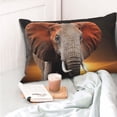 thumbnail image 4 of Fotbe Elephant Sunset in Kenya Funda de Almohada Decorativa Estilo Occidental, Lujo en Algodón, Fundas para Almohadas King, Cojín Estampado para Decoración del Hogar-16"x24", 4 of 6