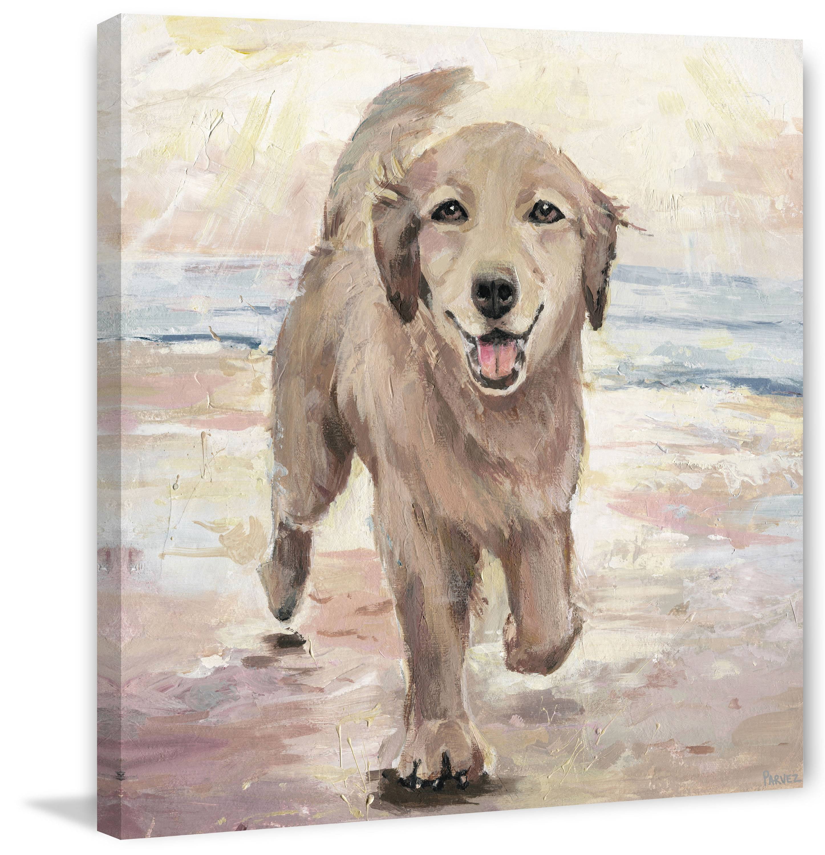 Parvez Taj Merry Puppy Canvas Wall Art