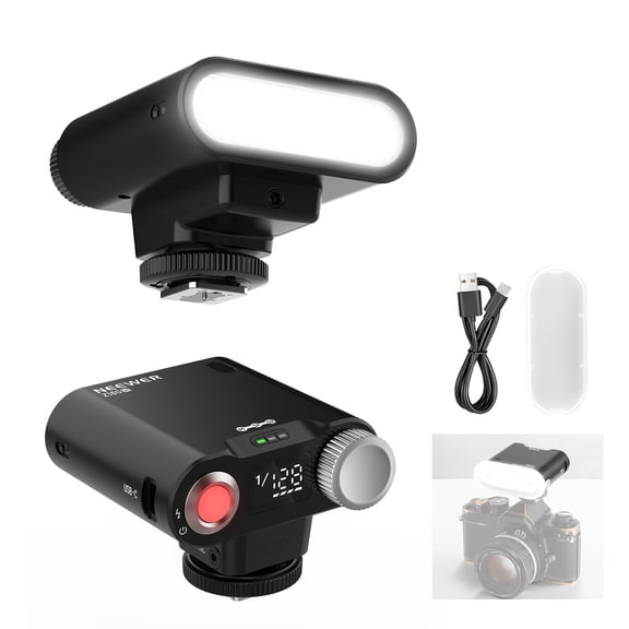 Neewer Z160 SE Flash: 20Ws GN15, 6000K, Manual 1/1-1/128 & S1/S2, 650 Flashes, for most cameras