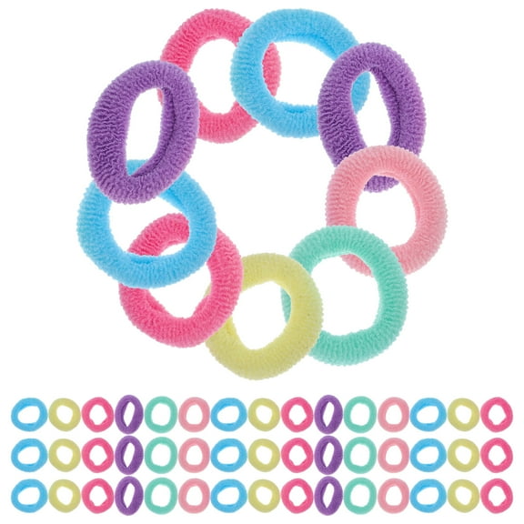 Hair Ties for Girls Little Accessories Children's Rubber Band Toddler Bands Small Infants Seamless Baby Fabric 80 Pcs