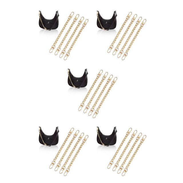 Cadenas para bolsos Qarigey 4 Uds. herrajes ajustables Metal dorado desmontable