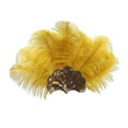 thumbnail image 2 of de plumas para mujer, banda para el pelo para fiestas temáticas, bailes de máscaras, cosplay Amarillo, 2 of 8