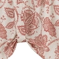 thumbnail image 4 of Curtainking Farmhouse Valance 18 inch Terra on Beige Rustic Floral Light Filtering Curtain Semi-Sheer Tie Up Valance for Kitchen Bathroom Rod Pocket 1 Panel, 4 of 5
