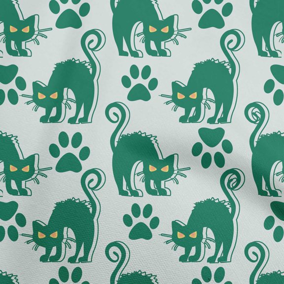 oneOone Polyester Spandex Green Fabric Halloween Fabric For Sewing Printed Craft Fabric By The Yard 56 Inch Wide