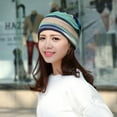thumbnail image 3 of SPRING PARK Women Turban Womens Mens Cotton Headband Chemo Hat Striped Hairband Bandana Pleated Cap, 3 of 5