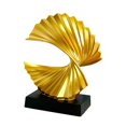 thumbnail image 4 of Adorno para el hogar, abanico, escultura de resina, estatuilla clásica y elegante para TV. Oro, 4 of 9