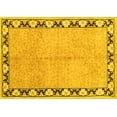 thumbnail image 1 of Ahgly Company Machine Washable Indoor Rectangle Persian Yellow Traditional Area Rugs, 7' x 10', 1 of 4