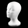 thumbnail image 4 of Grandest Birch Female Head Model,Foam Mannequin Head Hats Glasses Wigs Display Stand for Home Salon Store-White, 4 of 8