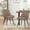 Rustic Brown, variant on Andeworld Modern Dining Chairs Set of 2 Upholstered Accent Chair Mid Century Armless Leisure Chair Kitchen Living Room Faux Leather Desk Side Chair with Metal Legs-Brown