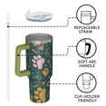 thumbnail image 4 of OBREWU Paw Prints and Bones Tumbler with Handle and Lid,Paw Prints and Bones 40oz Double Wall Vacuum Insulated Tumbler,Cups Gift for Women and Men, 4 of 7