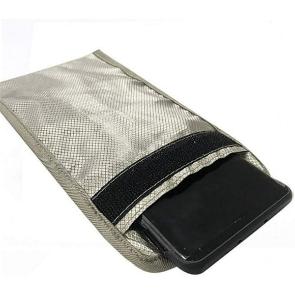 Security Bag Faraday Bag Anti-Radiation Cell Phone Case Signal Blocking Bag Shield GPS RFID Privacy Case Protection Smartphone 20*10CM silver...