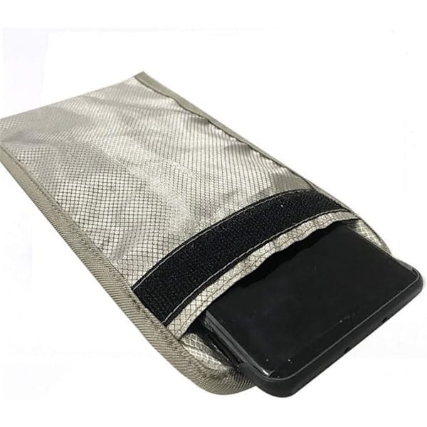 Security Bag Faraday Bag Anti-Radiation Cell Phone Case Signal Blocking Bag Shield GPS RFID Privacy Case Protection Smartphone 20*10CM silver...