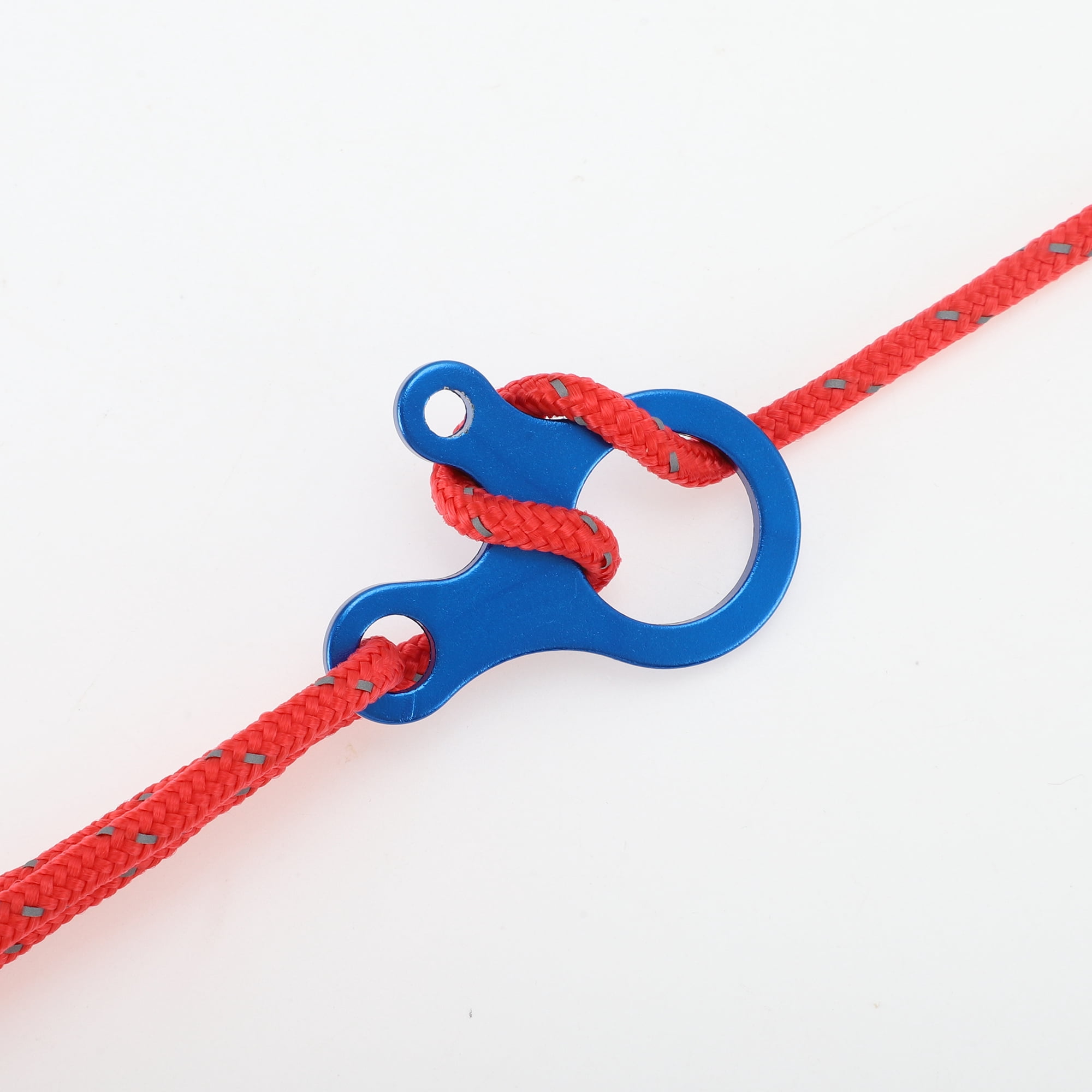 Unique Bargains 8Pcs Rope Buckle Aluminum Alloy Cord Adjuster ["Blue"]
