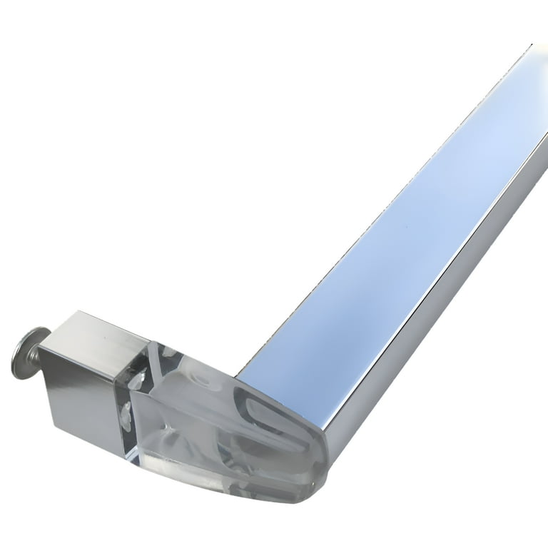 Gordon Glass 30 Long Chrome Framed Sliding Shower Door Towel Bar with Clear Acrylic Brackets