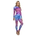 thumbnail image 4 of iiniim Women's Mermaid Fish Scale Print Long Sleeve Rash Guard Swimsuit Sun Protection Wetsuit Bathing Suit Type A XL, 4 of 7