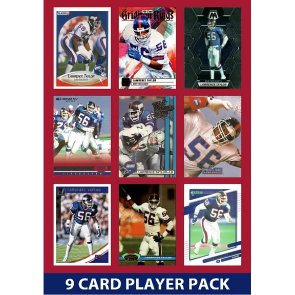 Lawrence Taylor 9 Card Legend Pack Donruss Topps Panini Score New York Giants