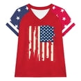 thumbnail image 4 of ibiyuan 250th Anniversary Usa Shirt Womens T Shirts Cotton Crew Neck Fourth Of July Shirts Funny Short Sleeve Independence Day Funny Shirts Womens Tops Casual, 4 of 4