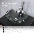 thumbnail image 2 of Eclife 36"W x 20"D x 32"H Black Bathroom Vanity Cabinet Sink Combo Clear Round Tempered Glass Vessel Sink with Side Cabinet with Faucet Drain High Definition Mirror Set, 2 of 14