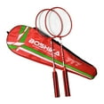 thumbnail image 1 of 2x Badminton Racquet Set, Badminton Rackets, Interactive Toys Durable Professional with Carry Bag for Outdoor Sports Practice Red, 1 of 10