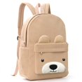 thumbnail image 5 of Weebloom School Backpack For Kids Boys Girls Corduroy Cartoon Backpack Cute Animal Bookbag Elementary Middle School Khaki, 5 of 6