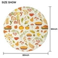 thumbnail image 6 of Fall Pumpkins Leaves Pattern Round Tablecloth 60" X 60",Wrinkle Wipeable Table Cloth for Kitchen Dining Room Picnic Patio Party, 6 of 6
