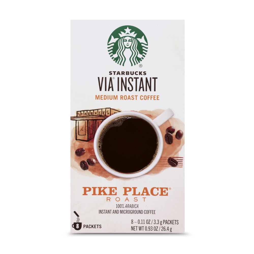 Starbucks VIA Instant Coffee Medium Roast Packets — Pike Place Roast