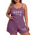thumbnail image 2 of Gynyvoja Women Plus Size " Not Today" Spaghetti Strap Top and Shorts Loungewear Set Casual Sleepwear 5XL, 2 of 9