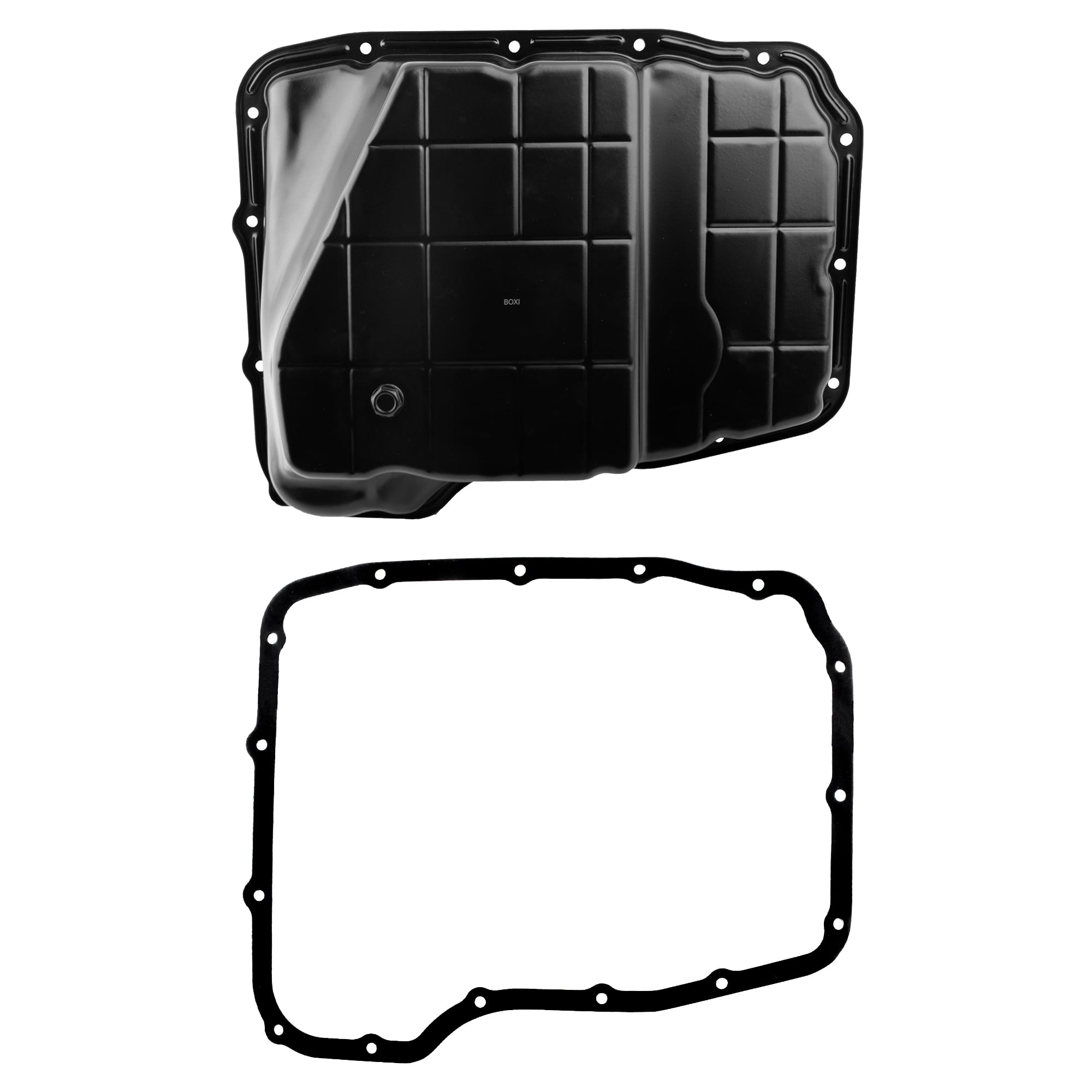 BOXI Transmission Oil Pan W/Drain Plug Compatible with Jeep Liberty
