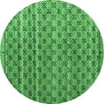 thumbnail image 1 of Ahgly Company Indoor Round Abstract Emerald Green Modern Area Rugs, 6' Round, 1 of 4