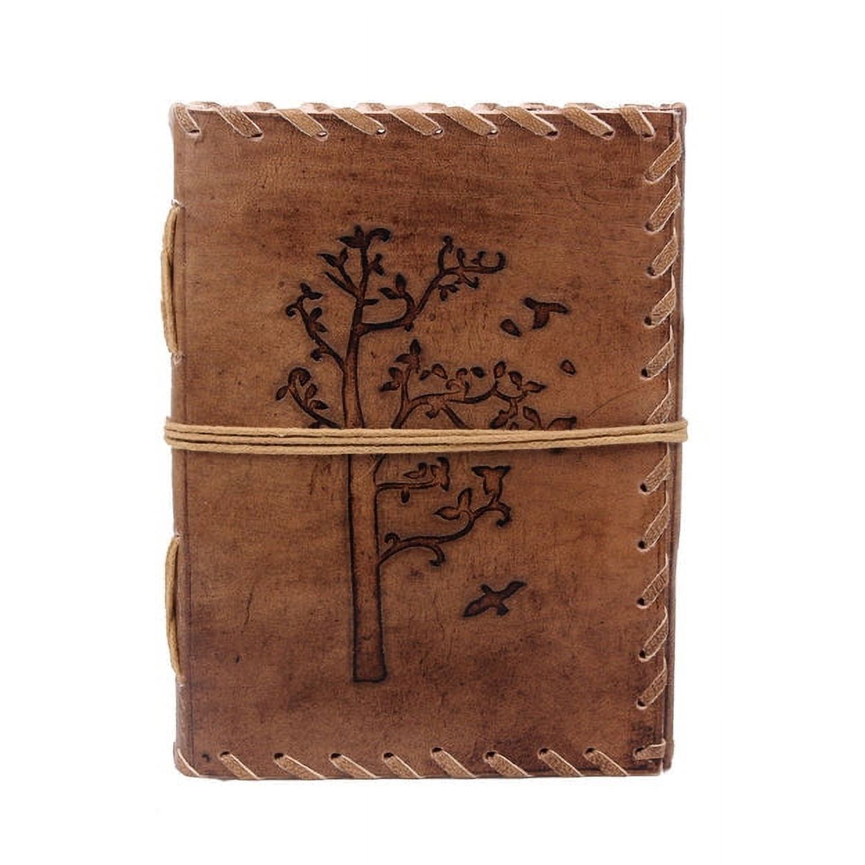 Leather Journal Tree of Life-Leather Journal Antique Paper-Embossed Tree Leather Sketchbook - For Drawing Sketching and Writing 100 Sheets/200(counting both sides)