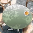 thumbnail image 3 of Sage Green Round Fitted Table Cover Green Gradient Ombre Color Waterproof Table Cloth with Elastic Edge Wipeable Tablecloth for Picnic Camping Party Fits 45"-54" Diameter, 3 of 8