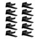 thumbnail image 1 of 1/10 piezas de ganchos adhesivos para sombreros, organizador de gorras para puerta, pared, armario, almacenamiento, 10, negro, 1 of 5