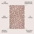 thumbnail image 4 of JONATHAN Y SANTA MONICA 3 x 5 Area Rug, Vine All Over - Red/Beige, SMB117B-3, 4 of 10