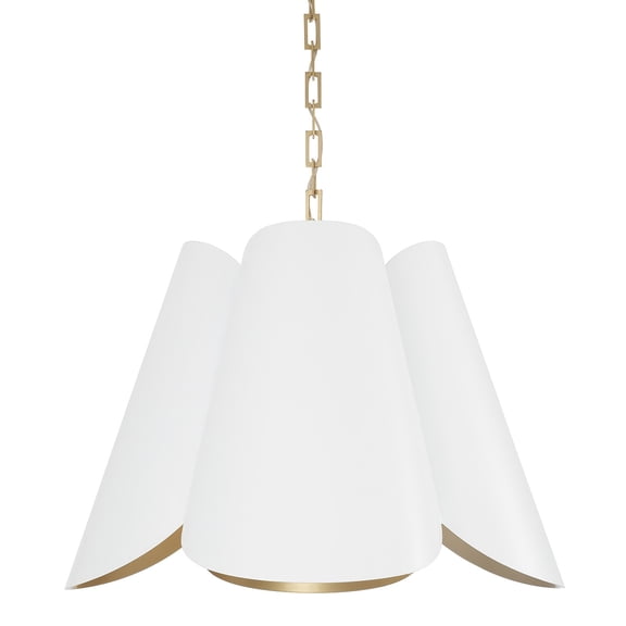 Capital Lighting 355441RE Maeve 27" Wide Pendant - Matte Brass / White