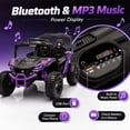 thumbnail image 3 of 24V Kids Powered Ride On UTV, Electric Ride On Car for Kids Ages 3-5 with Remote, Bluetooth, LED Lights, 4-Wheel Suspension, Purple, 3 of 7